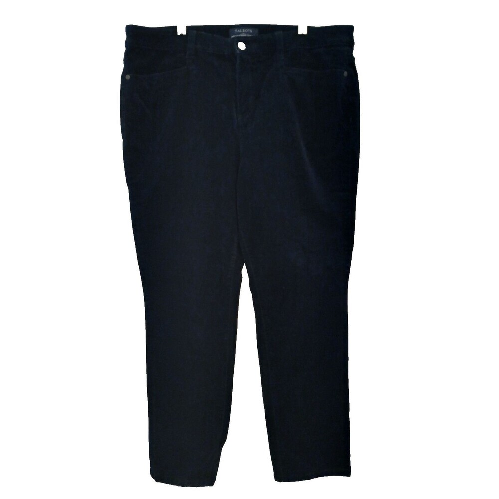Talbots Corduroy Pants Simply Flattering Collection Women's 14P Navy Blue - Picture 8 of 8